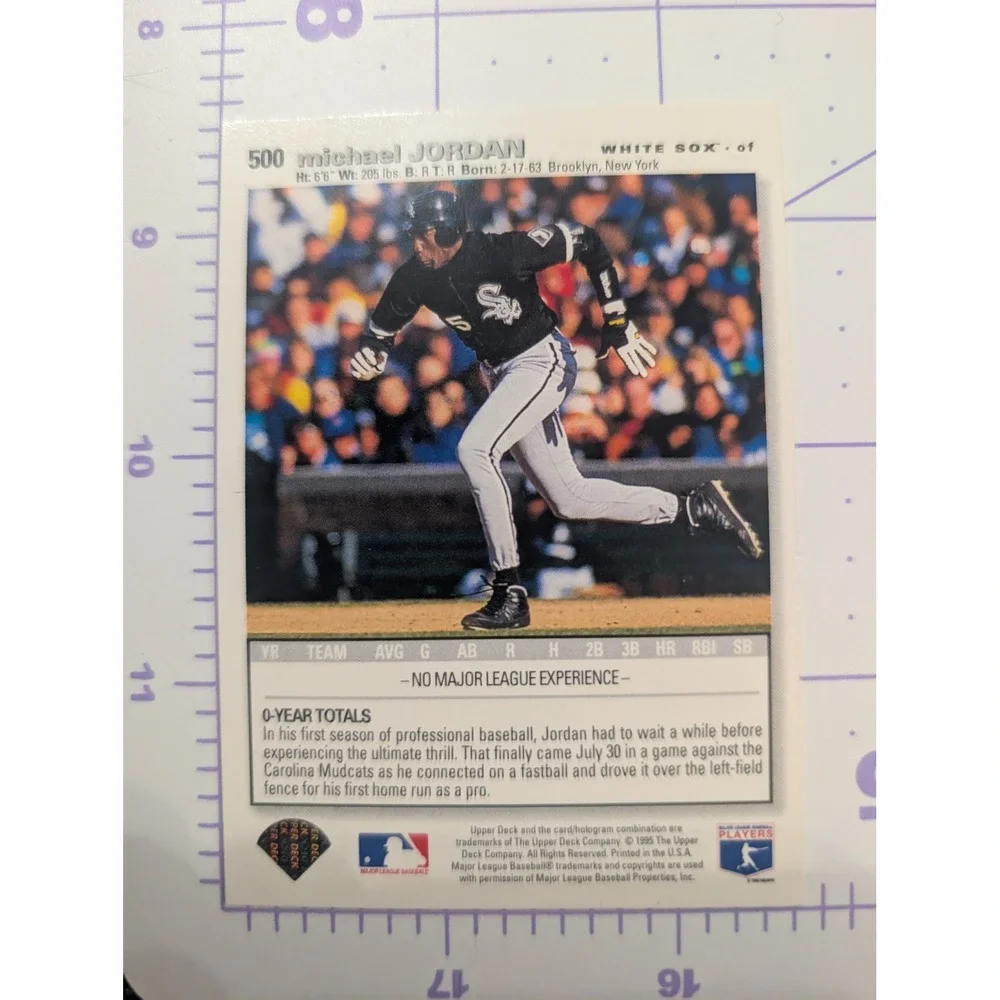 1995 Upper Deck Collector's Choice Michael Jordan #500 Chicago White Sox Card